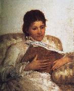 Mary Cassatt Reading the book oil painting